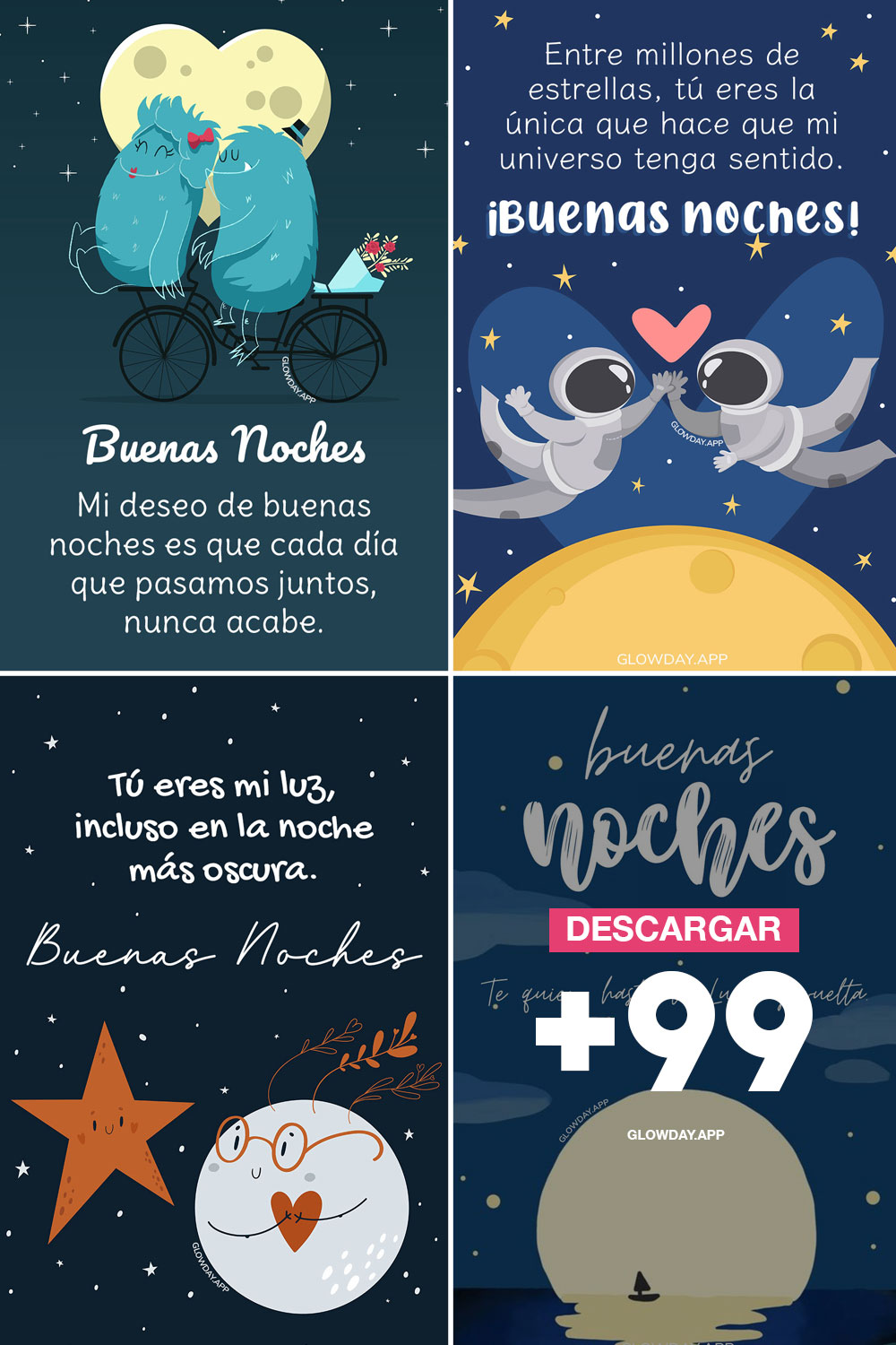 Buenas Noches Amor: Imágenes, Frases y Mensajes Románticos para Enamorar a tu pareja