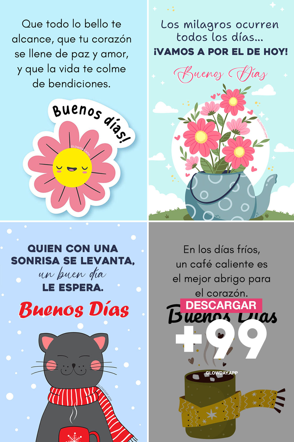 Imágenes de Buenos Días con Frases Bonitas y Positivas para compartir en WhatsApp y Redes Sociales